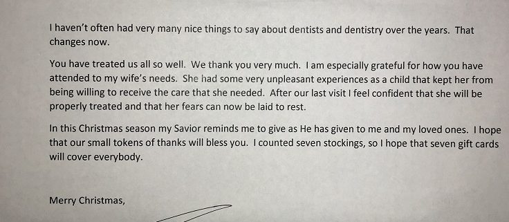 Photo letter of Yuma Dentist Review for 16th Street Dental