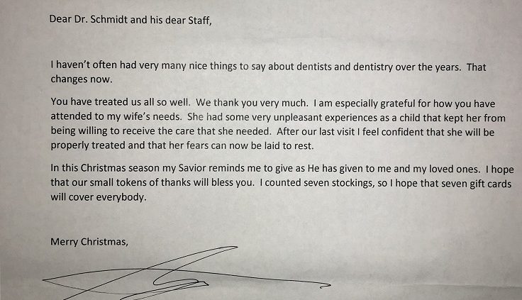 Photo letter of Yuma Dentist Review for 16th Street Dental